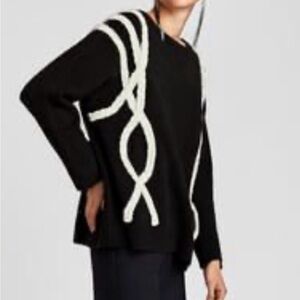 NWOT - For the Republic Crew Neck Sweater with Contrast Braiding (US M)